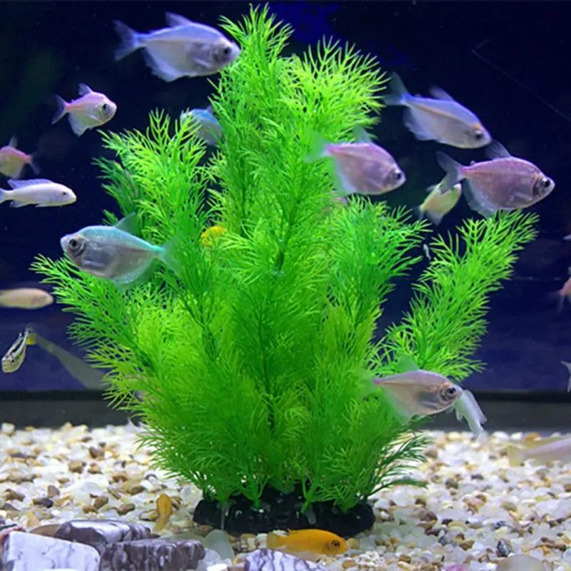 Planted Aquarium Materials - ประดิษฐ์ Aquarium Decor พืชใต้น้ําหญ้าน้ําพืชพลาสติกน้ําสําหรับถังปลาตกแต่งตู้ปลา