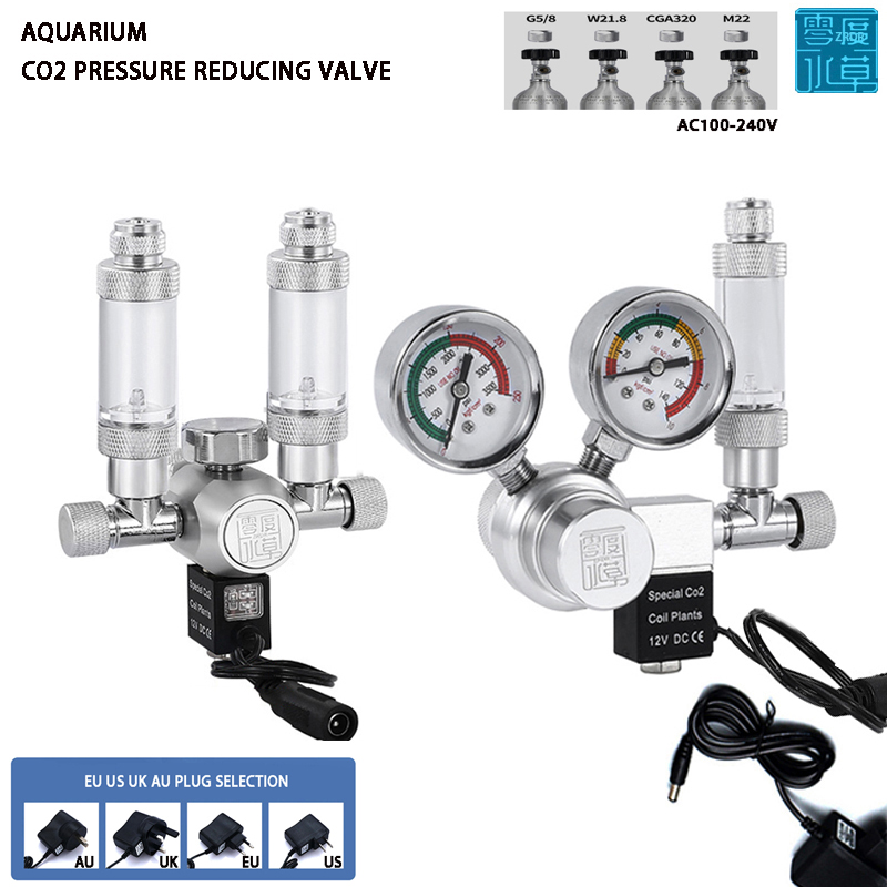 Planted Aquarium Co2 - เครื่องควบคุม CO2ตู้ปลาวาล์วน้ำระบบควบคุมการ tankCO2ฟองอากาศมิเตอร์สำหรับโรงงานหญ้าน้ำวาล์วลดความดัน
