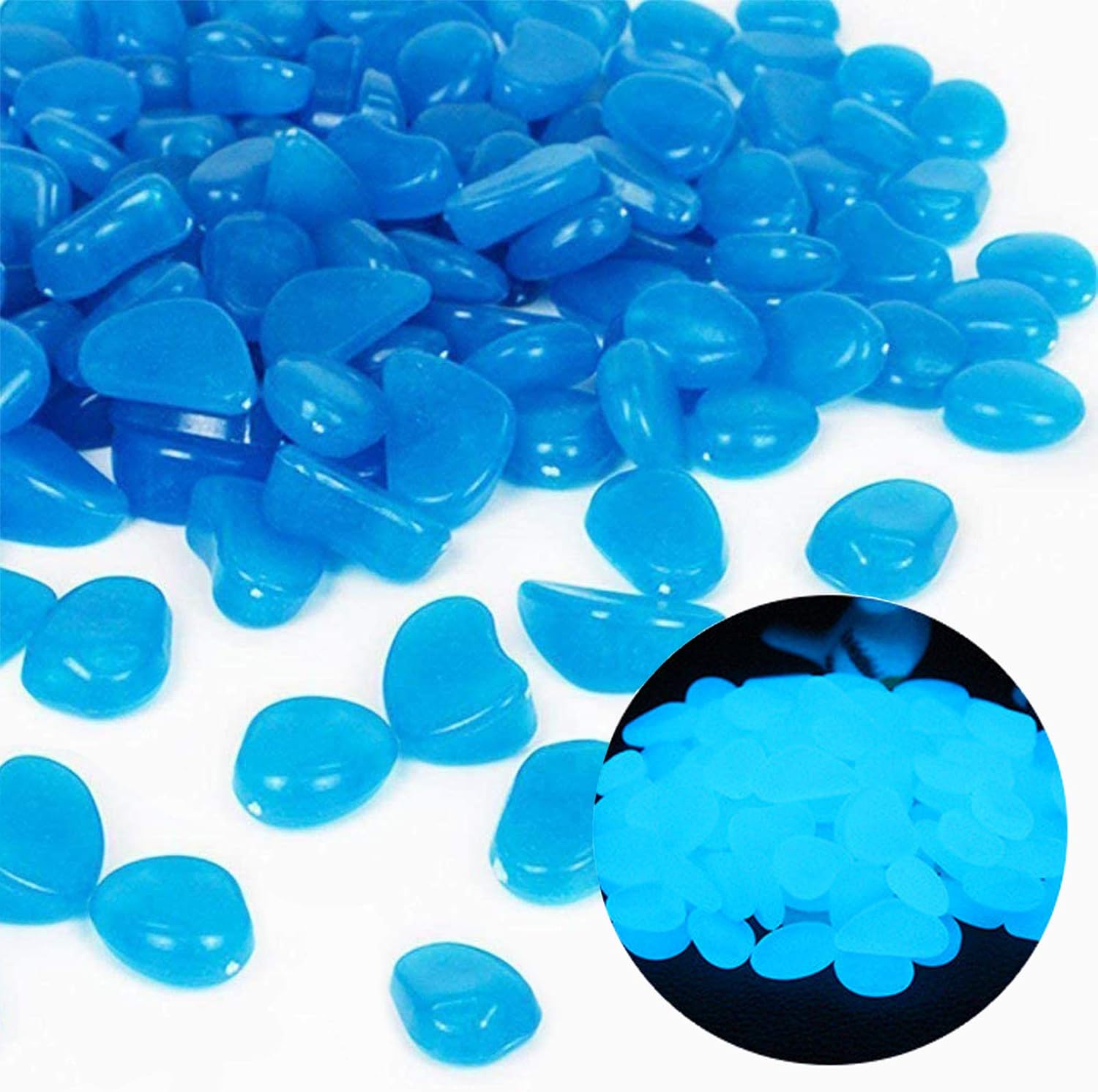 Aquarium Planted Aquarium - ถังปลา Rocks Glow Blue Pebbles สําหรับ