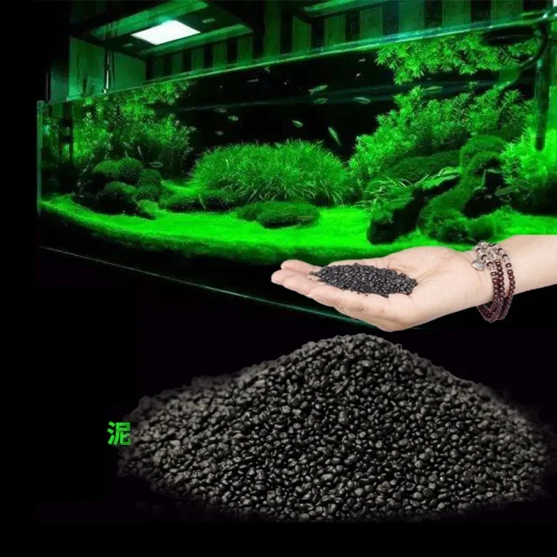 Aquarium Planted Tank Soil - ดินปลูกพืชน้ำในตู้ปลา 500 กรัม ดินปลูกพืชน้ำสีดำ สำหรับปลูกพืชน้ำธรรมชาติ เช่น