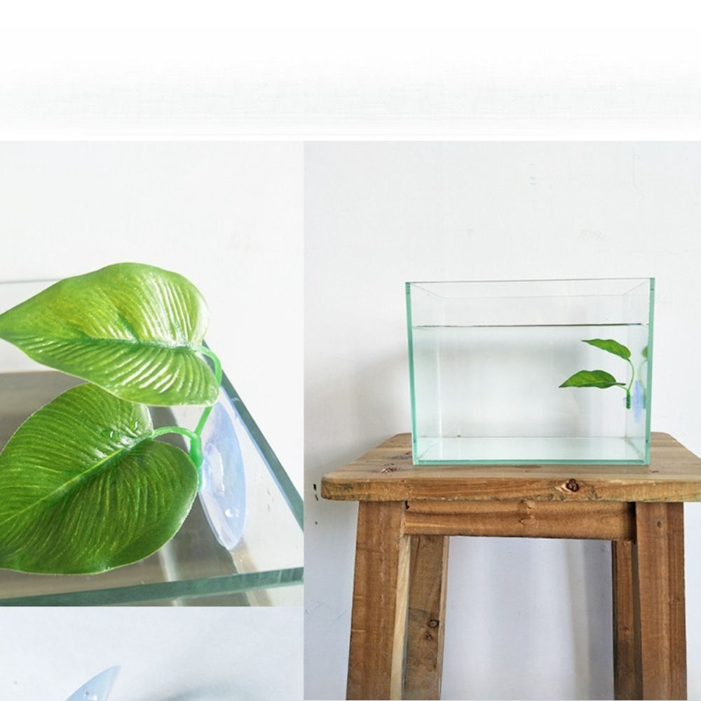 1/3/5/10 ใบไม้ประดิษฐ์สำหรับตู - Aquarium Planted Tank Setup บทวิจารณ์และราคา