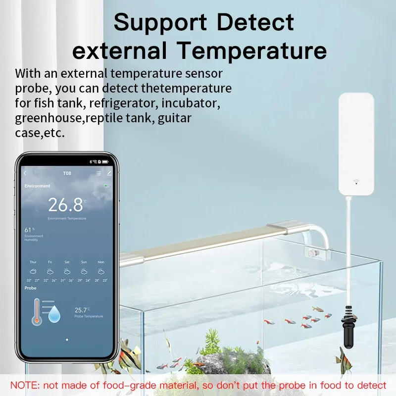 Tuya WiFi อุณหภูมิความชื้นเซนเ - Aquarium Planted Aquarium บทวิจารณ์และราคา