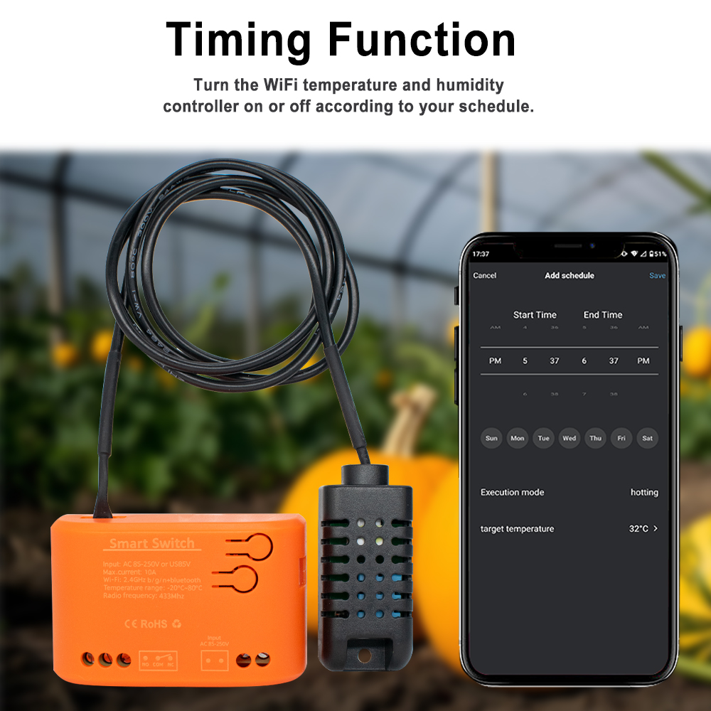 Tuya WiFi อุณหภูมิความชื้นเซนเ - Aquarium Planted Aquarium บทวิจารณ์และราคา