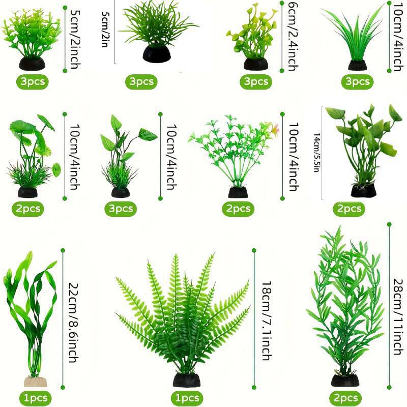 ชุดตกแต่งตู้ปลา ต้นไม้พลาสติกป - Planted Aquarium Materials บทวิจารณ์และราคา