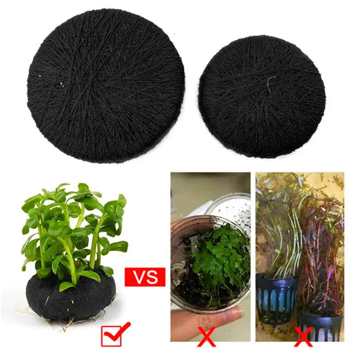 5 ชิ้นสีดําถังปลาน้ําหญ้าปลูกก - Aquarium Planted Substrate บทวิจารณ์และราคา
