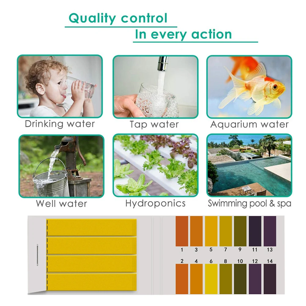 80-400pcs PH Test Strips สําหร - Aquarium Planted Substrate บทวิจารณ์และราคา